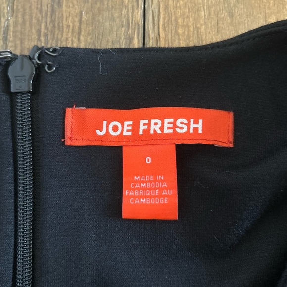 JOE FRESH Black 3/4 sleeves Jersey Cotton Mini  Dress Basic Minimalist Classic - Picture 2 of 8